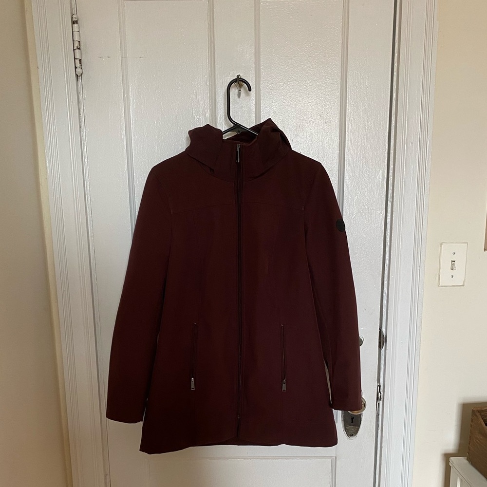 Andrew Marc Maroon Raincoat